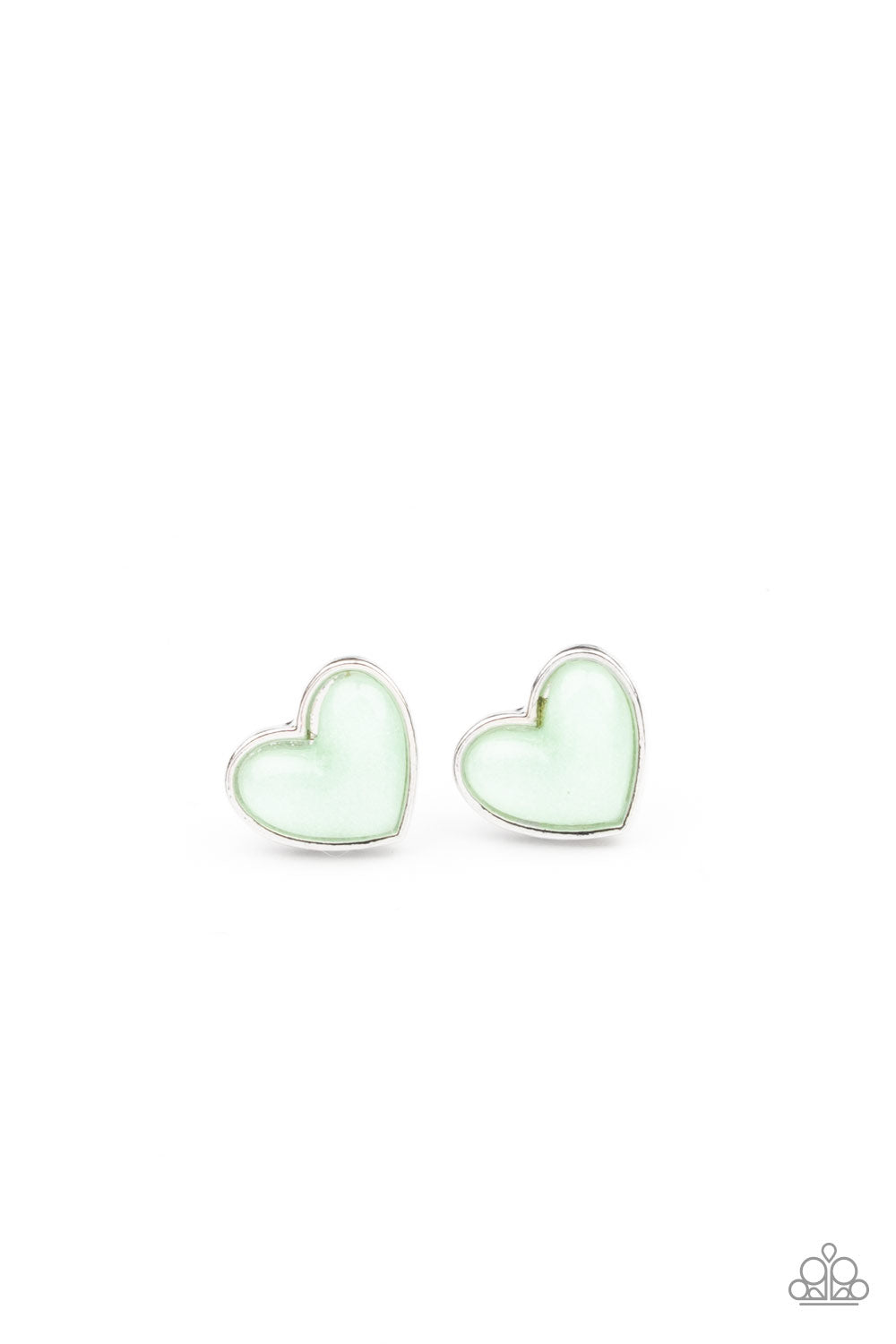 Sparkly Heart Studs - Multicolored