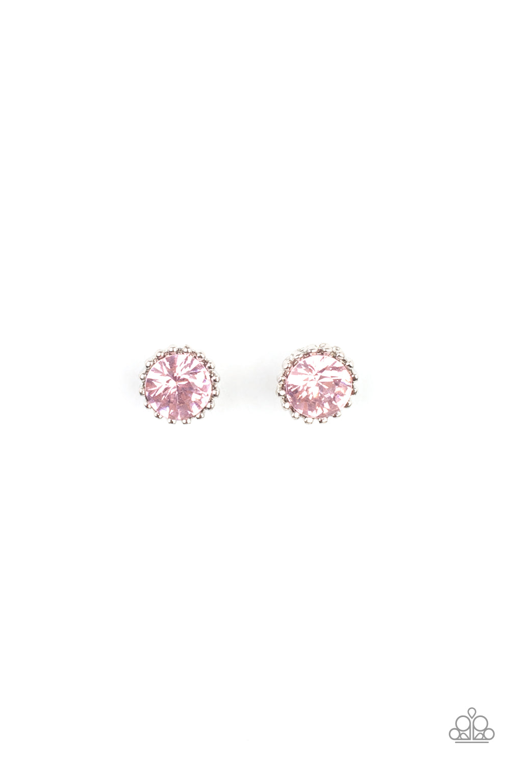 Glittery Pink Rhinestone Studs
