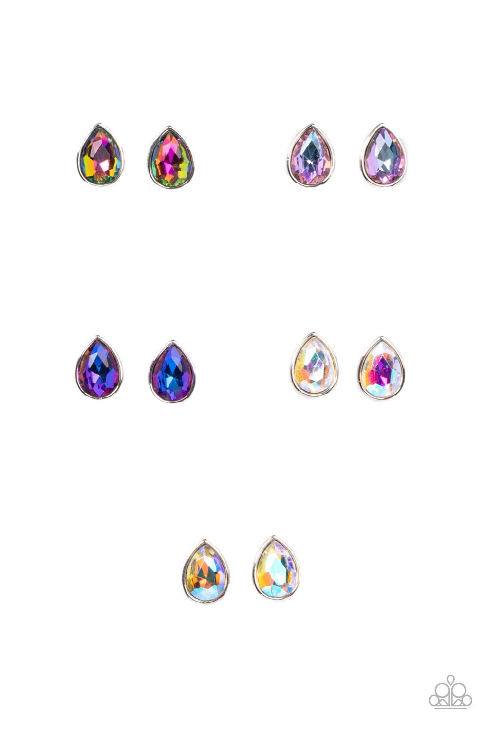 Tear Drop Studs - Multicolored